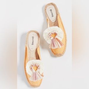 Soludos espadrille slides Kiki tassel size 7.5 never worn